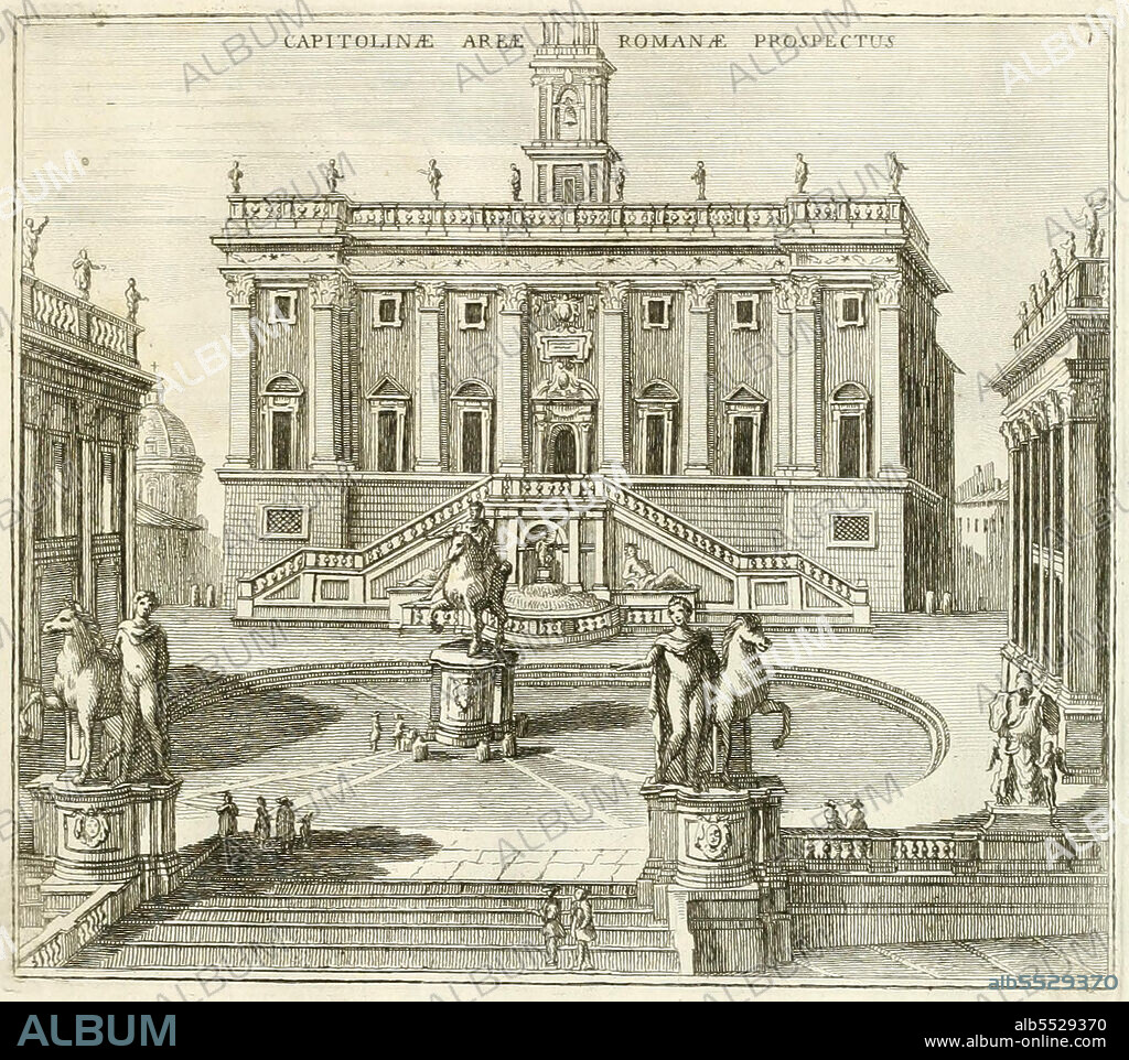 Senatorenpalast, Palazzo Senatorio, ist ein Gebaude auf dem Kapitolshugel in Rom, historisches Rom, Italien, Calcografia di Roma, Serafino Giovannini, 1779 .