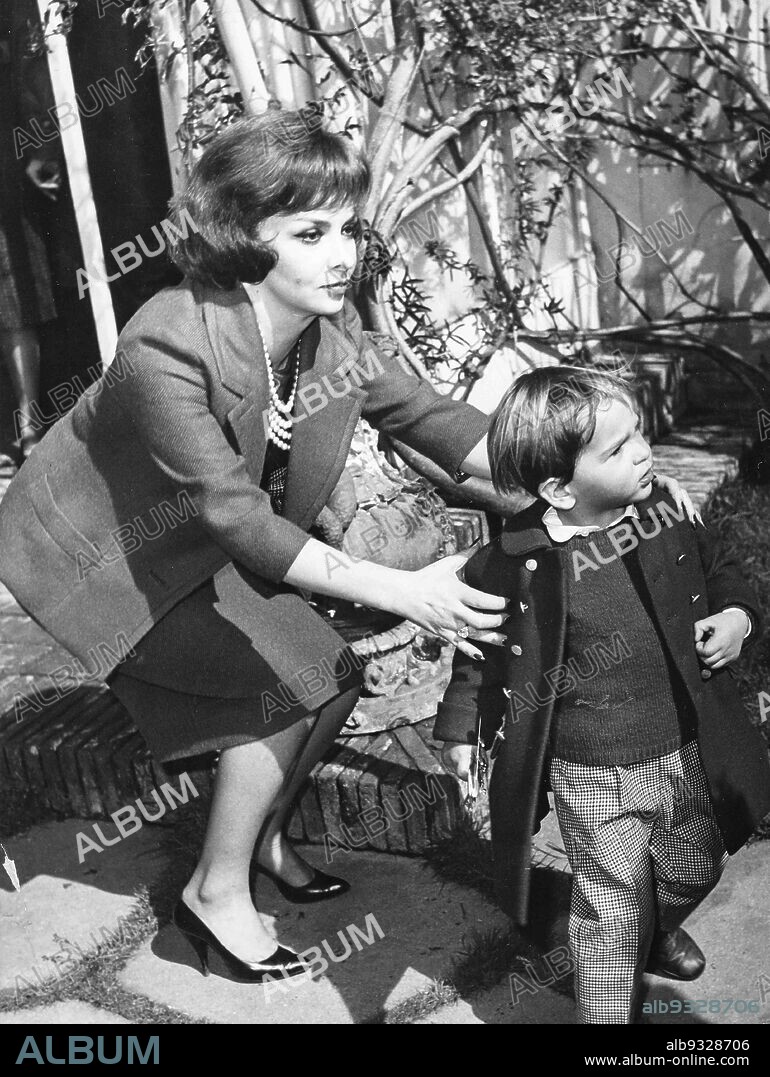 Gina Lollobrigida With Her Son Andrea Milko Skofic, 1960.