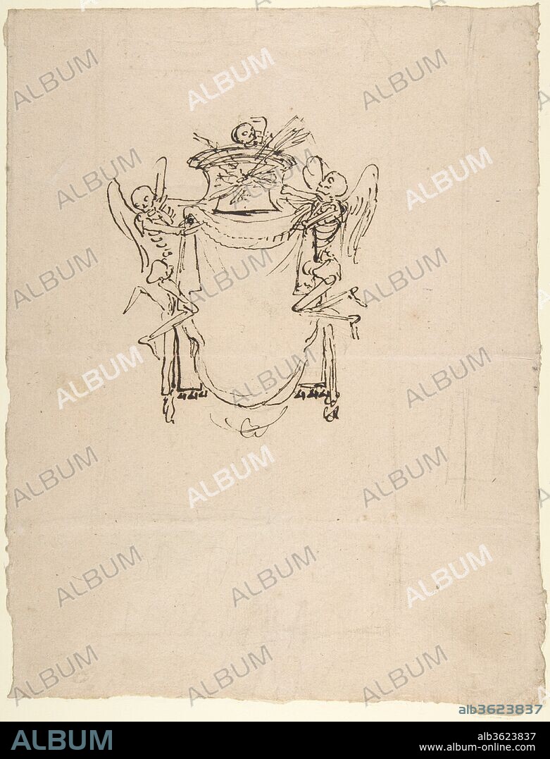 GIAN LORENZO BERNINI. Sketches for a Wall Tomb with Skeletons - Album ...