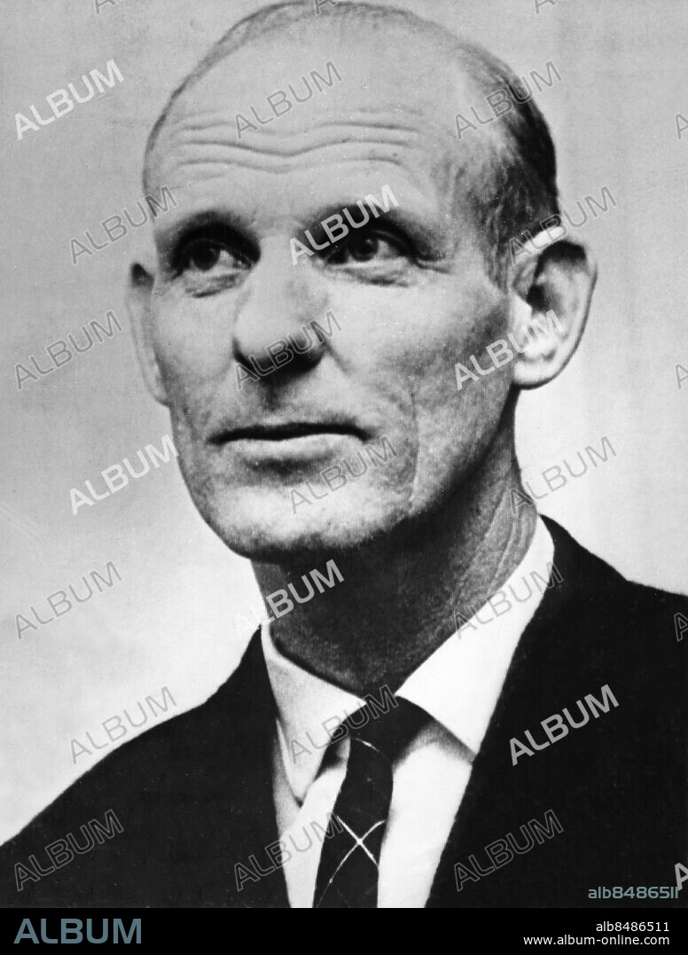 ARKIV 1966. Polismannen Ragnar Sandahl som sköts ihjäl i samband med ett inbrott i Nyköping den 29 juli 1966. Mördare var Gunnar Norgren, den andre inbrottstjuven var Clark Olofsson.. Foto: Pressens Bild / SCANPIX / Kod: 194.