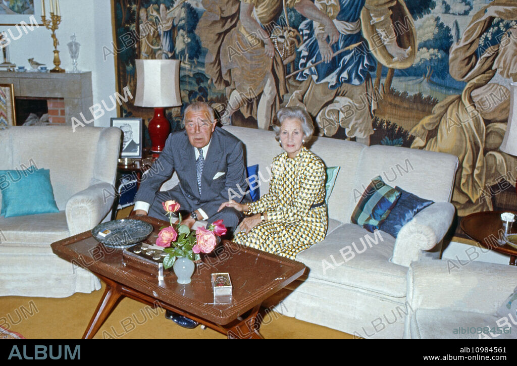 Prince Bertil of Sweden with his wife Lillian at Villa Solbacken in Stockholm, Sweden 1989.