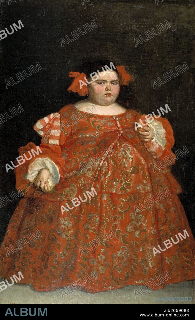 JUAN CARREÑO DE MIRANDA. Juan Carreño de Miranda / 'Eugenia Martínez Vallejo, The Monster, dressed.', ca.  1680, Spanish School, Oil on canvas, 165 cm x 107 cm, P00646.