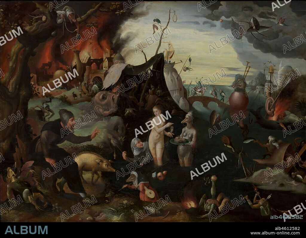 PIETER HUYS. The Temptation of Saint Anthony.