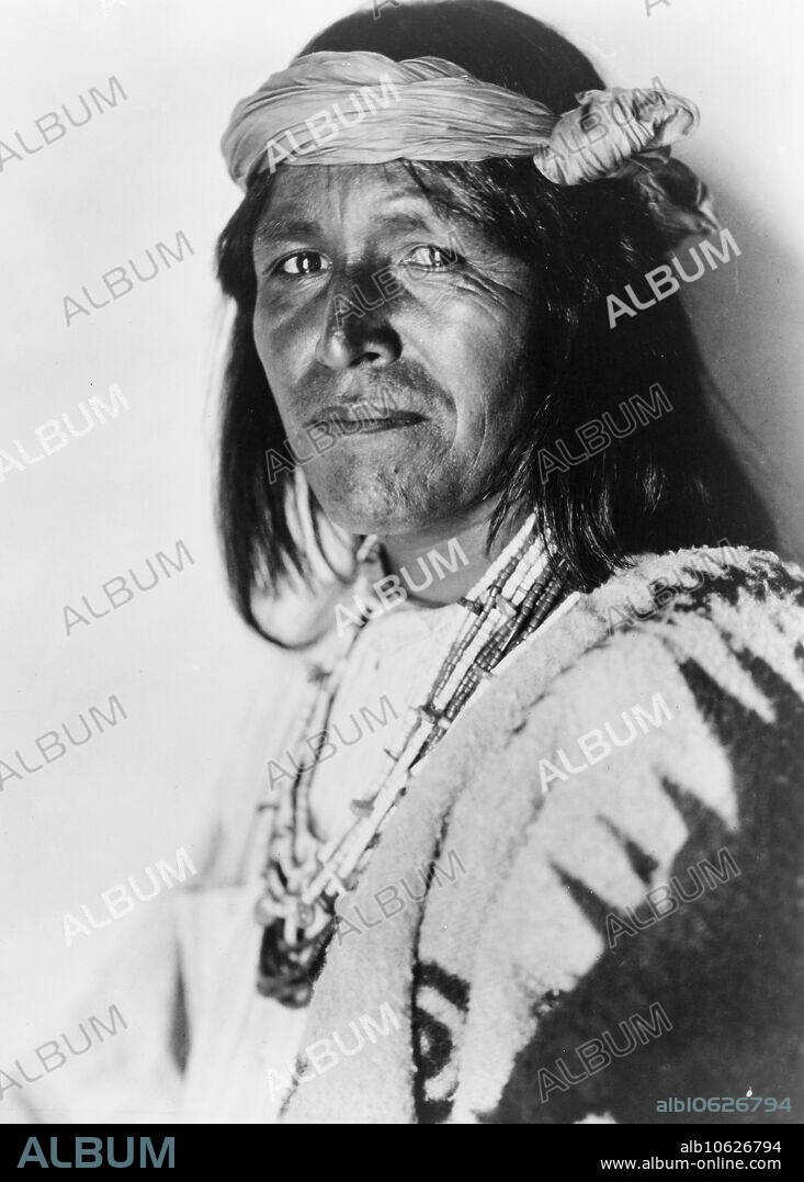EDWARD SHERIFF CURTIS. A Jemez fiscal, c1926. Jemez Indian, head-and-shoulders portrait, facing left, Jemez, New Mexico].