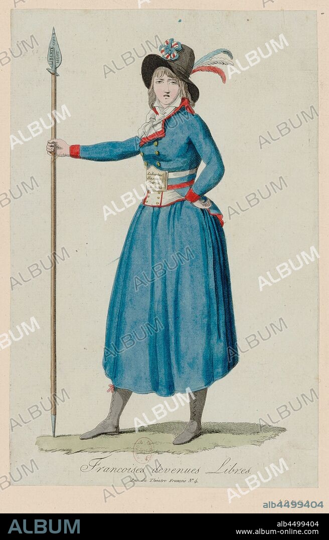 ANONYMOUS. Franc?oises devenues libres. The Women's March on Versailles, 5 October 1789.