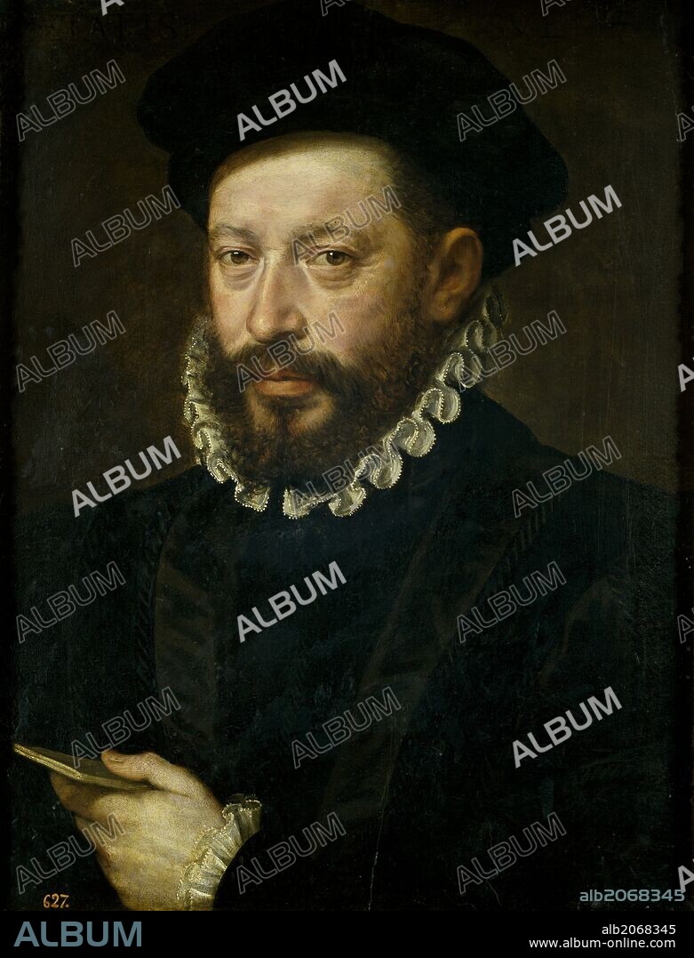 ANONIMO. Anónimo / 'Retrato de hombre de 54 años', 1575-1600, Escuela Española, Óleo sobre Tabla, 57 cm x 44 cm, P00528.