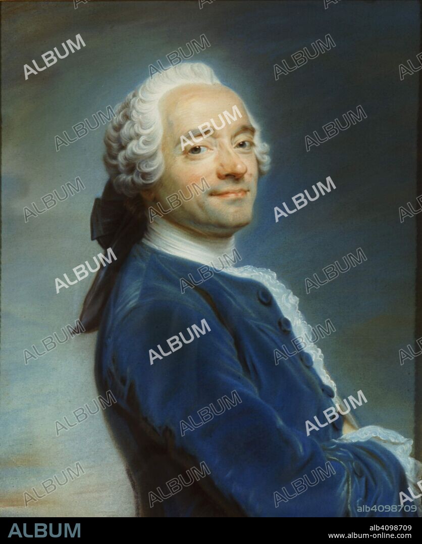 MAURICE QUENTIN DE LA TOUR. Autoportrait au jabot de dentelle (Self-portrait with Lace).
