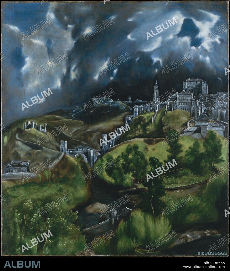 EL GRECO. View of Toledo. Date/Period: Between ca. 1596 and ca. 1600. Painting. Oil on canvas. Height: 121.3 cm (47.7 in); Width: 108.6 cm (42.7 in).