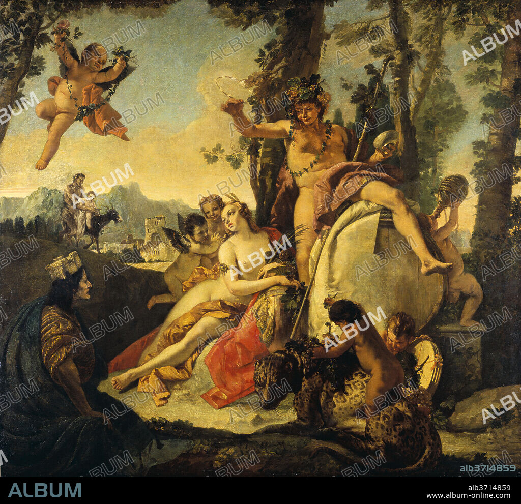 GIOVANNI BATTISTA TIEPOLO. Bacchus and Ariadne. Dated: c. 1743/1745. Dimensions: overall: 213.4 x 231.8 cm (84 x 91 1/4 in.). Medium: oil on canvas.