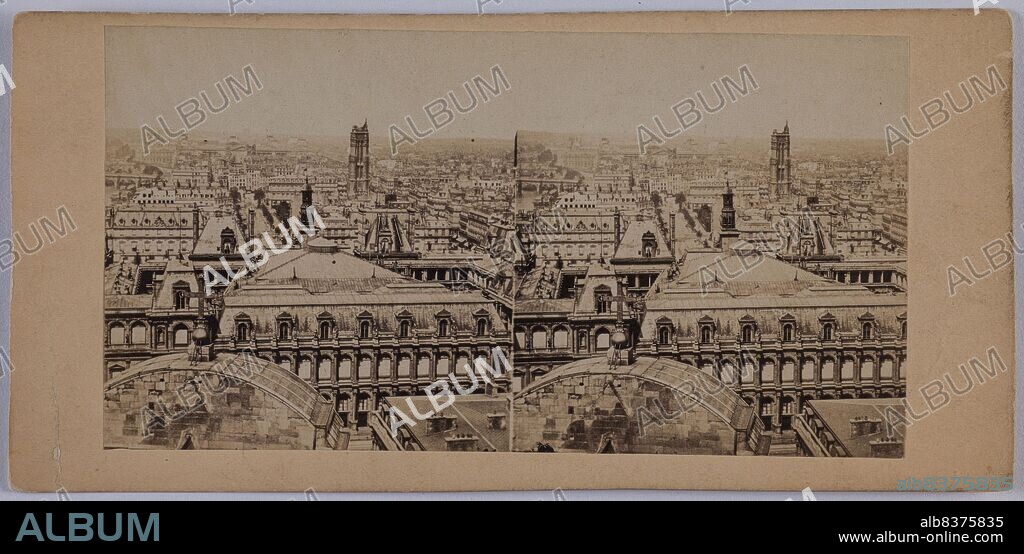 Panorama of Paris, between 1860 and 1862.