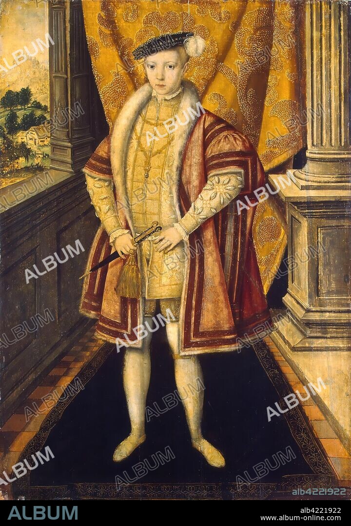 ANONYMOUS ARTIST, MID-16TH CENTURY. 'Portrait of Edward VI'. Great Britain, Between 1747 and 1550. Dimensions: 50,5x35,6 cm.