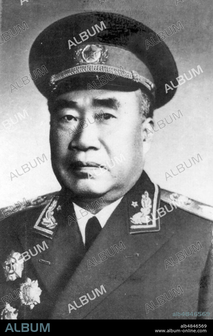 Zhu De (1886 - 1976), Chinese general, politician, and revolutionary of the Communist Party of China. He ascended through the ranks of the Chinese Red Army as it closed in on securing the nation. By the time China was under Mao's control, Zhu was a high-ranking official within the Communist Party of China. He served as Commander-in-Chief of the Eighth Route Army during the Second Sino-Japanese War. In 1955 he became one of the Ten Marshals of the People's Liberation Army. Zhu remained a prominent political figure until his death in 1976. As the chairman of the Standing Committee of the National People's Congress from 1975 to 1976, Zhu was the head of state of the People's Republic of China.