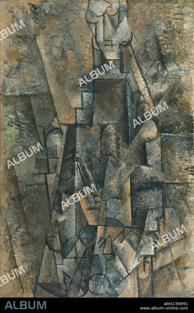 Pablo Picasso (Málaga, 1881-Mougins, 1973). Hombre con clarinete (1911 - 1912). Óleo sobre lienzo. 106 x 69 cm.
