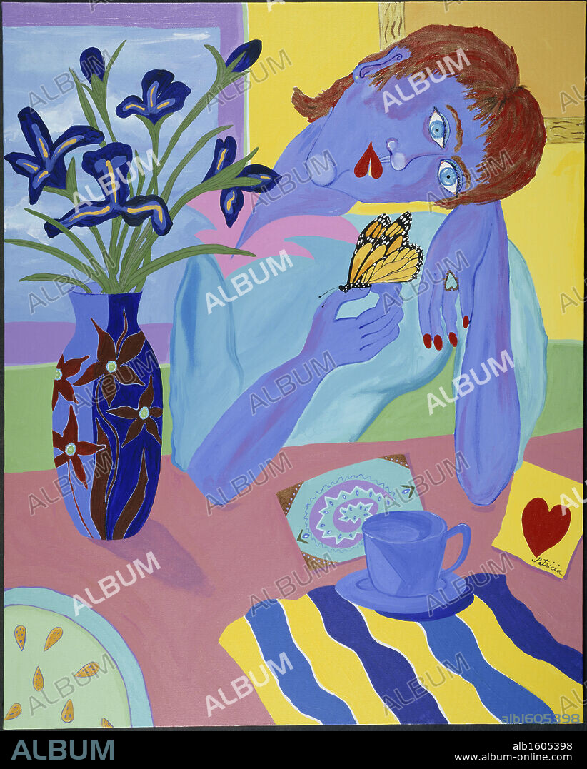 Feelin' Blue   2000  Patricia A. Schwimmer (b.1953 Canadian)  Acrylic.