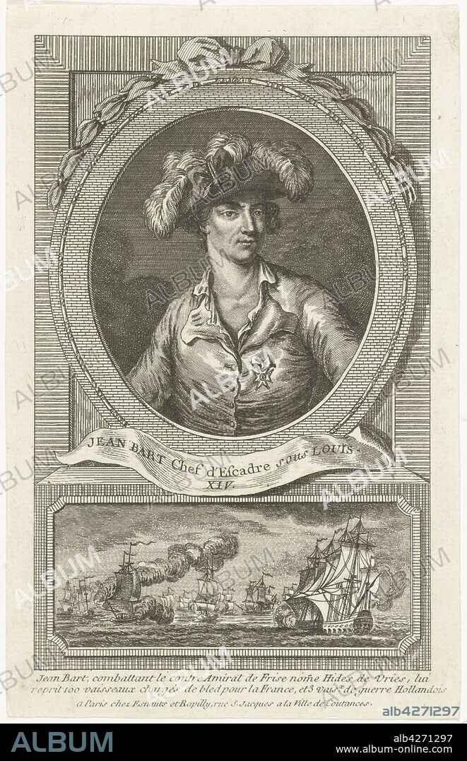 ANONYME. Portrait of Jean Bart (1650-1702).