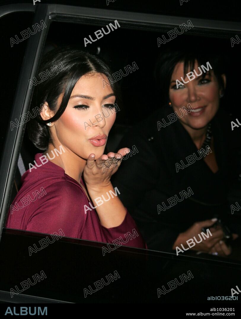 Aug 25, 2008 - New York, NY, USA - Reality star/ actress KIM KARDASHIAN and her mother KRIS JENNER pose for photos at her appearance on 'The Late Show With David Letterman' held at the Ed Sullivan Theater. 25/08/2008