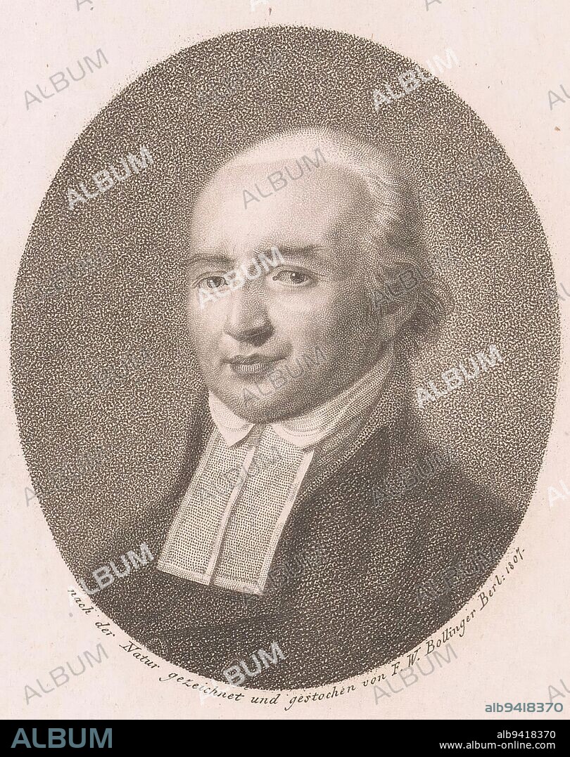 Portrait of Gottfried August Ludwig Hanstein, Friedrich Wilhelm Bollinger, 1807, print maker: Friedrich Wilhelm Bollinger, (mentioned on object), Friedrich Wilhelm Bollinger, (mentioned on object), , Berlin, 1807, paper, h 195 mm - w 131 mm.