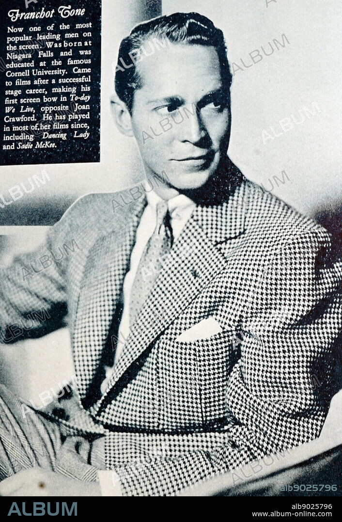 Photograph of Franchot Tone (1905-1968) an American actor, producer, and director of stage, film and television.
