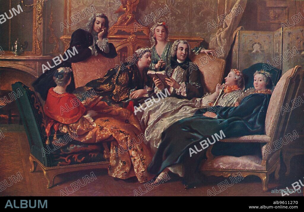 JEAN FRANCOIS DE TROY. 'La lecture de Moliere', 1728, (1937). From Verve - Vol.1, No. 1, December 1937. [Verve, France, 1937].