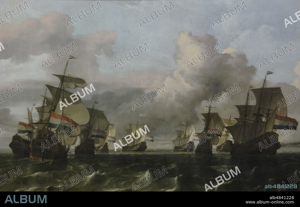 Ludolf Backhuysen (1631-1708). Pintor holandés. El Regreso de la Flota de la Compañía de las Indias Neerlandesas,1677. Museo del Louvre. París. Francia.