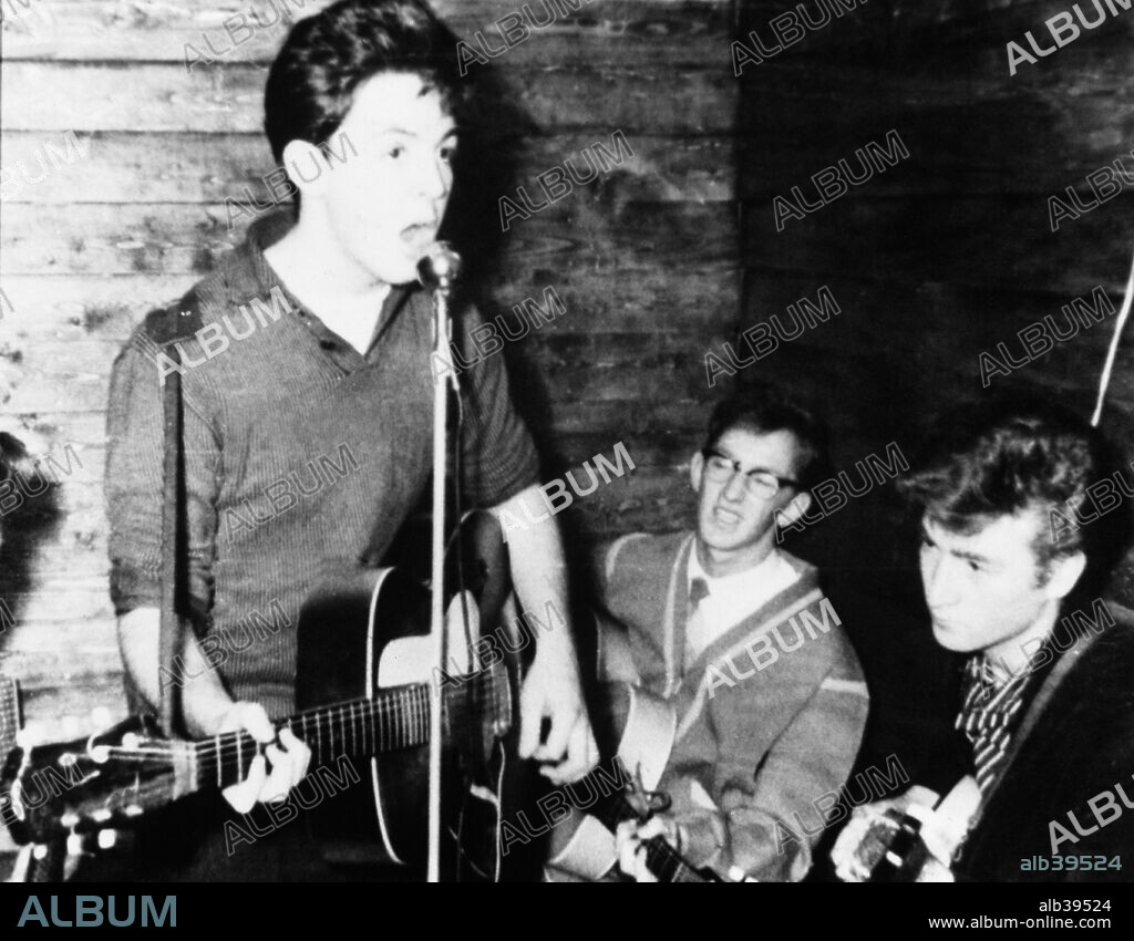 Paul McCartney and John Lennon, Casbah Club, Liverpool. Beatles. 1958.