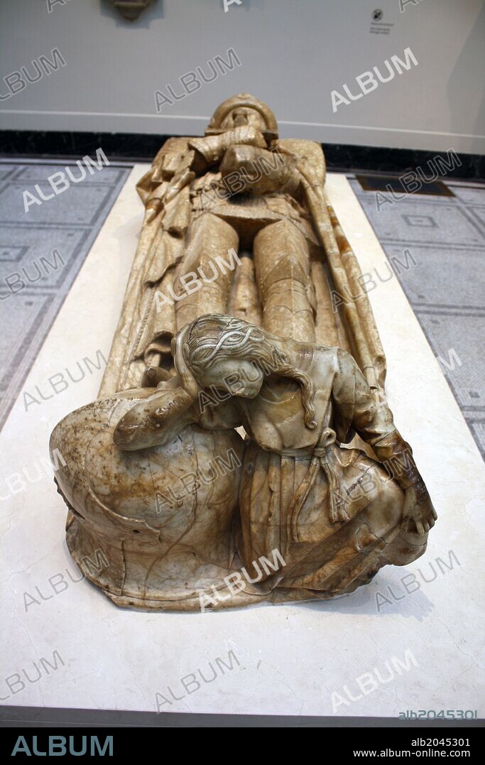Effigy of Don Garcia De Osorio (1499-1505). Alabaster, Toledo, Spain. Don Garcia, a knight of the Order of Santiago was buried in the church of San Pedro in Toledo.