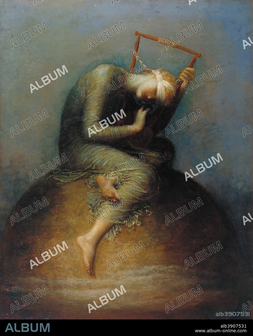 GEORGE FREDERIC WATTS. Hope. Date/Period: 1886. Painting. Oil on canvas. Height: 142.2 cm (55.9 in); Width: 111.8 cm (44 in).