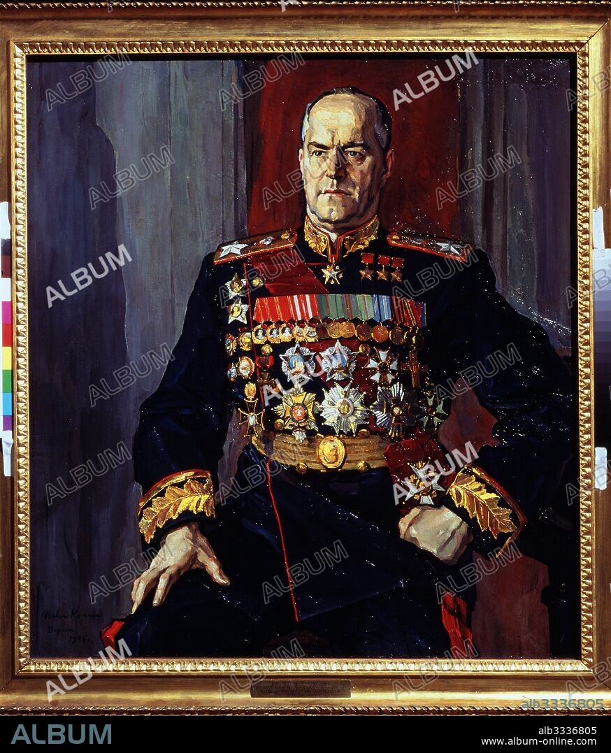 PAVEL DMITRYEVICH KORIN. Portrait of Marshal Georgy Konstantinovich Zhukov (1896-1974).