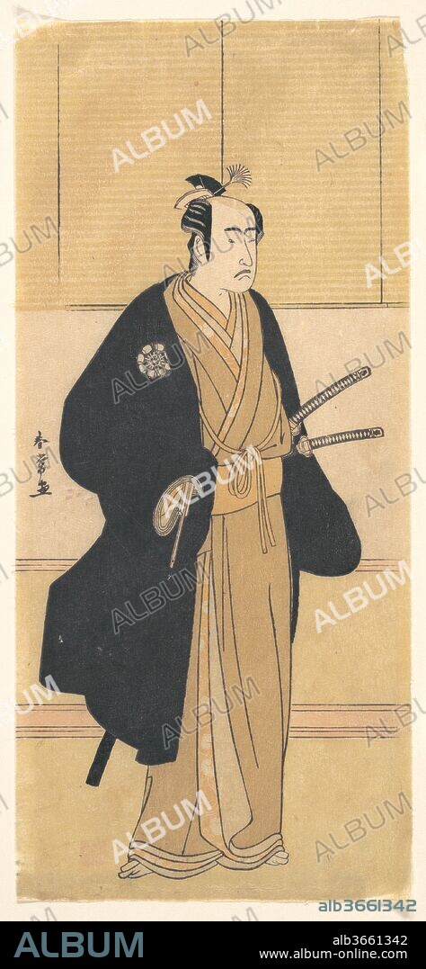 An Unidentified Actor in the Role of a Samurai. Artist: Katsukawa Shunjo (Japanese, died 1787). Culture: Japan. Dimensions: 12 1/8 x 5 1/2 in. (30.8 x 14 cm). Date: 1700-1787.