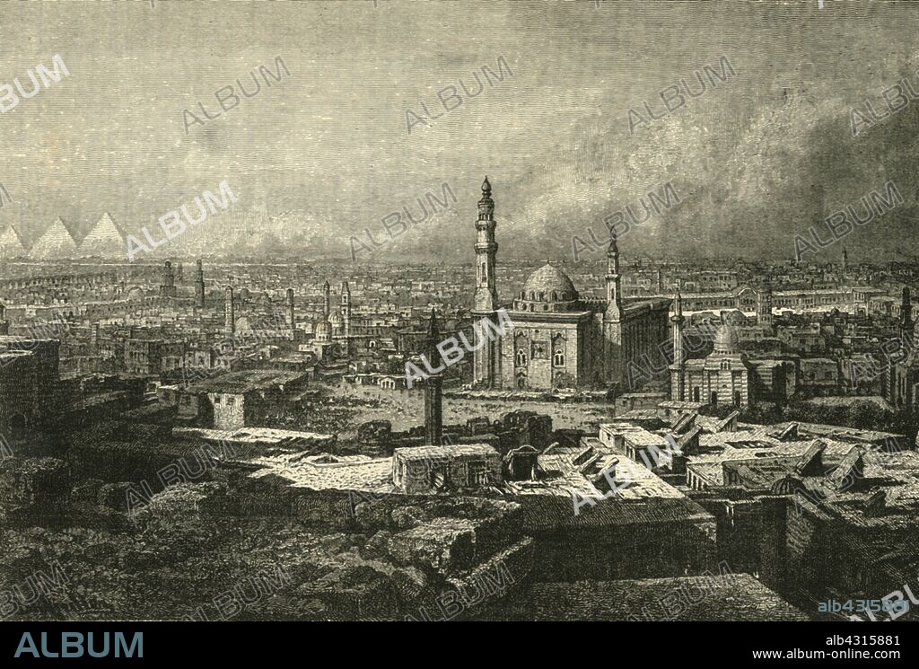 'General View of Cairo', 1890. Cairo was founded in 969 AD by the Fatimid dynasty, Cairo Citadel was fortified by  Salah al-Din (Saladin) between c1176- 1183 to protect it from Crusaders and is listed as a UNESCO World Heritage site. From "Cassell's Illustrated Universal History, Vol. III - The Middle Ages", by Edmund Ollier. [Cassell and Company, Limited, London, Paris and Melbourne, 1890].