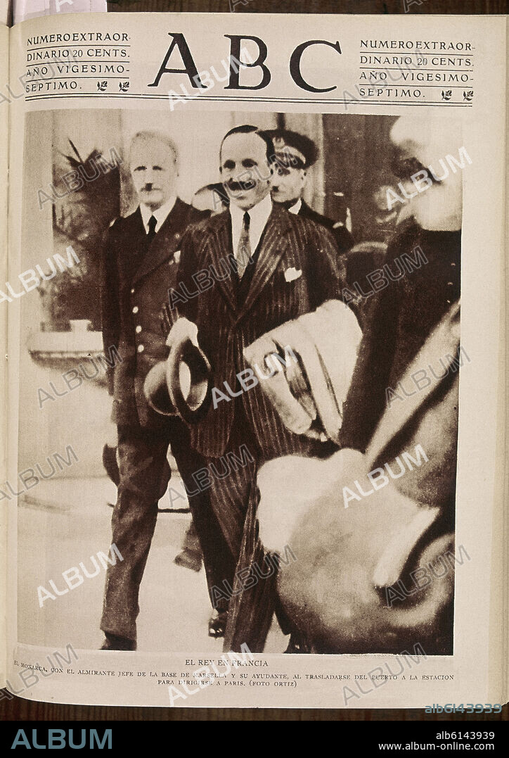 PERIODICO ABC - EL REY ALFONSO XIII EN FRANCIA - SIGLO XX.