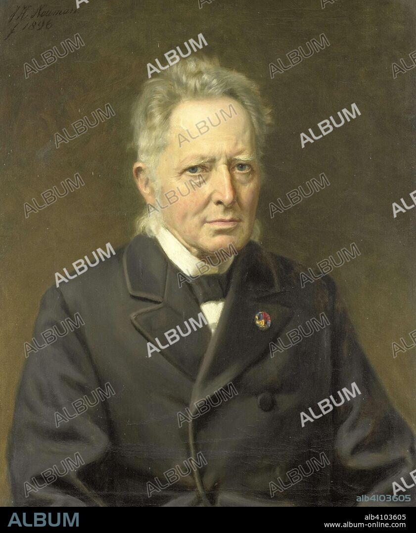 JOHAN HEINRICH NEUMAN and HEINRICH WILHELM WOLLRABE. Portrait of Jan Heemskerk Azn (1818-1897). Dating: 1896. Measurements: h 72.5 cm × w 59 cm × t 3.8 cm; d 7.8 cm.