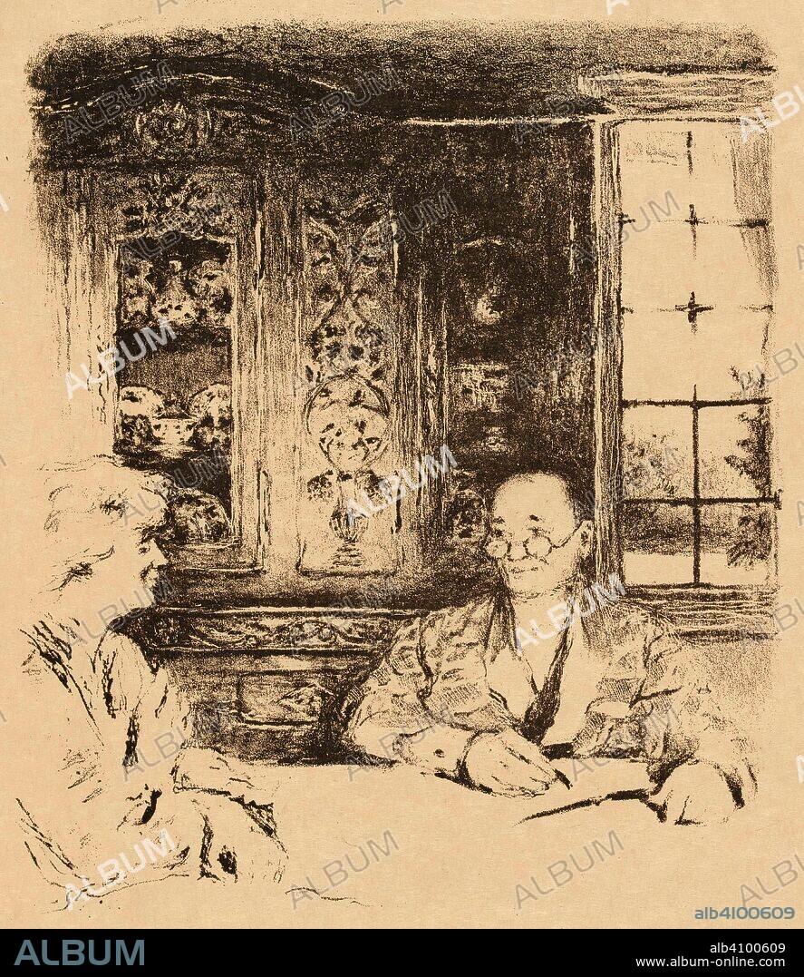 EDOUARD VUILLARD. The Menu (Le menu). Dimensions: 38 cm x 28 cm, 25 cm x 21.5 cm.