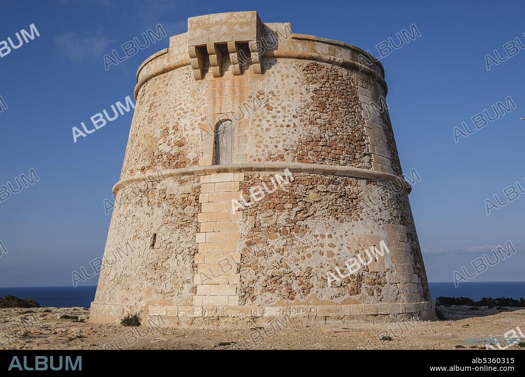 Torre de sa Punta Prima, Formentera, Pitiusas Islands, Balearic Community, Spain.