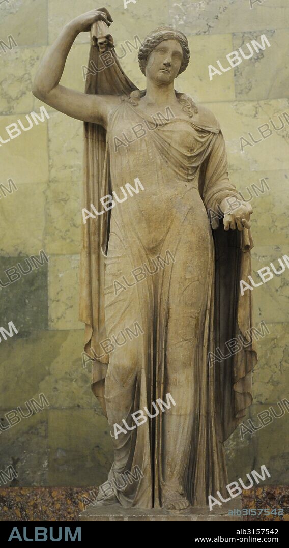 Statue of Venus. Goddess of Love. Roman, after Greek statue of Aphrodite by Kallimacos or from the Polykleitos school of late 5th century BC. Marble. The State Hermitage Museum. Saint Petersburg. Russia.