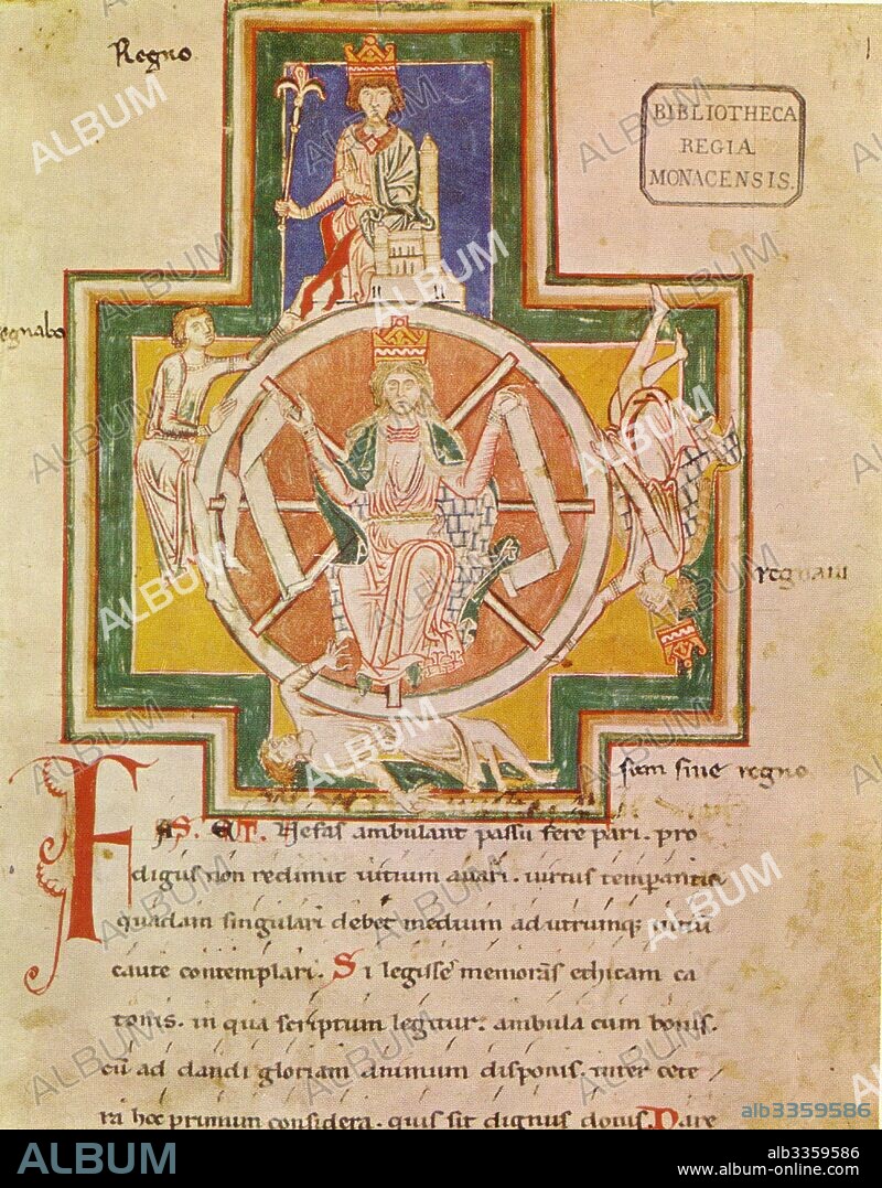 ANÓNIMO. The Wheel of Fortune (Rota Fortunae) from Carmina Burana.