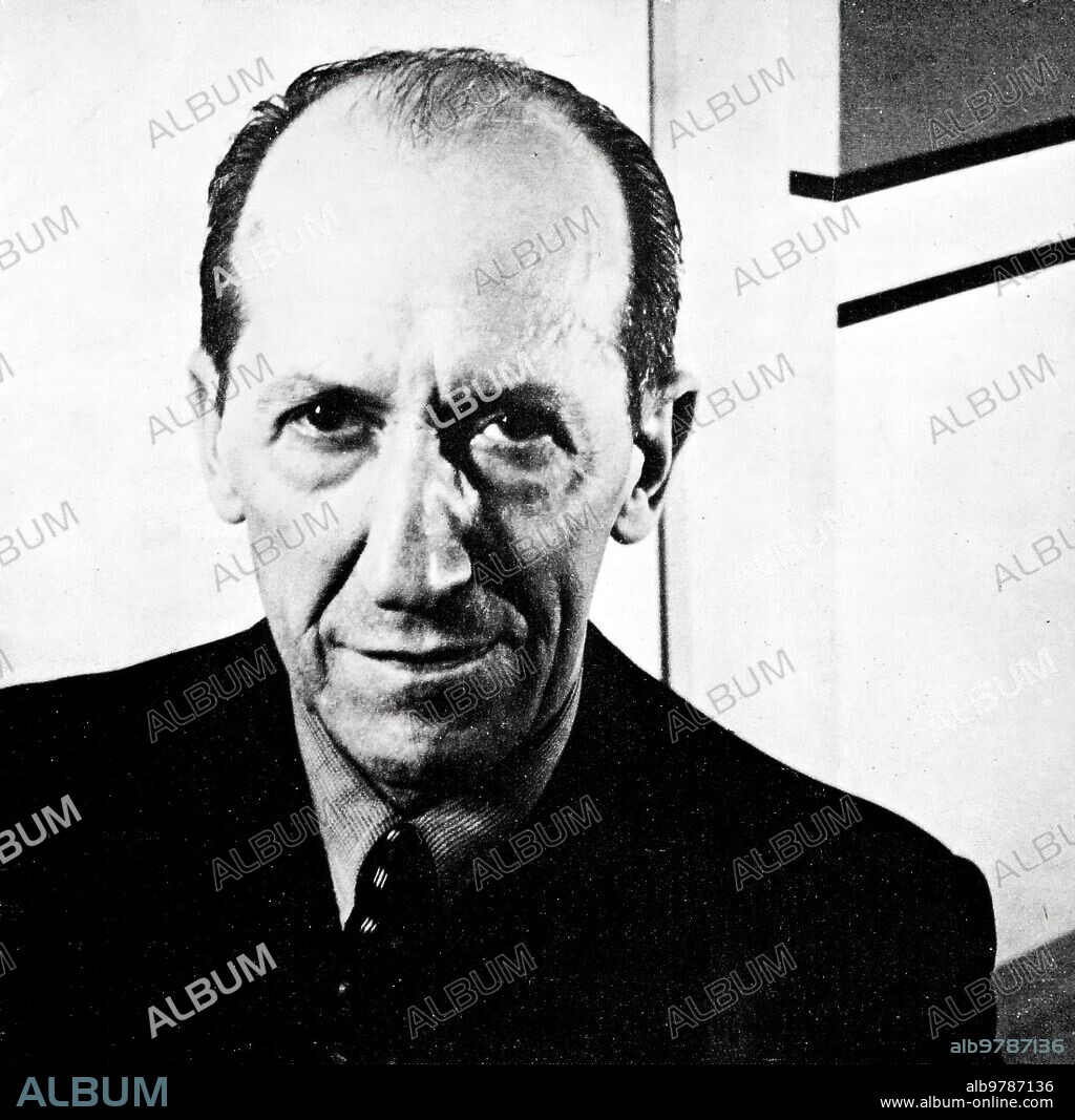 1940. Retrato de Piet Mondrian en avanzada edad.