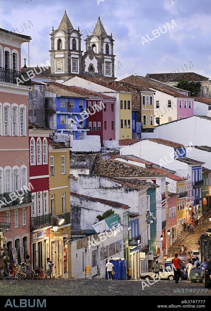 The Pelourinho area in the historical centre of Salvador, UNESCO World Heritage Site, Bahia, Brazil, South America.