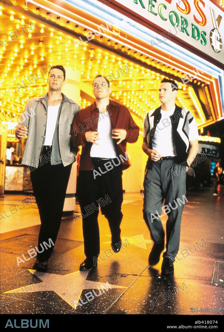 JON FAVREAU, PATRICK VAN HORN y VINCE VAUGHN en SWINGERS, 1996, dirigida por DOUG LIMAN. Copyright MIRAMAX.