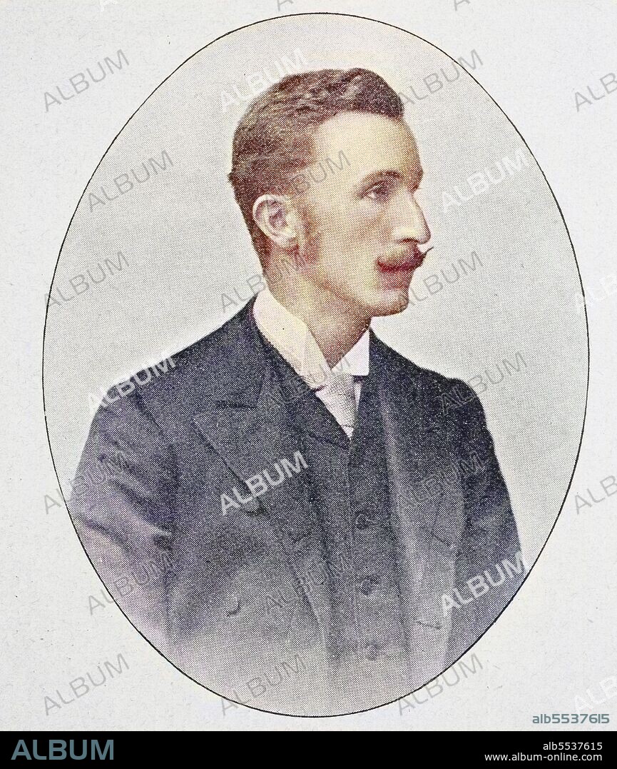 Hans Veit Maximilian Kaspar Graf zu Toerring-Jettenbach, 1862 - 1929, Bavaria, Germany, original print from the year 1899 / Hans Veit Maximilian Kaspar Graf zu Toerring-Jettenbach, bayerischer Politiker, historisch, historical, digital improved reproduction of an original from the 19th century / digitale Reproduktion einer Originalvorlage aus dem 19. Jahrhundert, Originaldatum nicht bekannt, koloriert, handcoloriert, Koloration,.