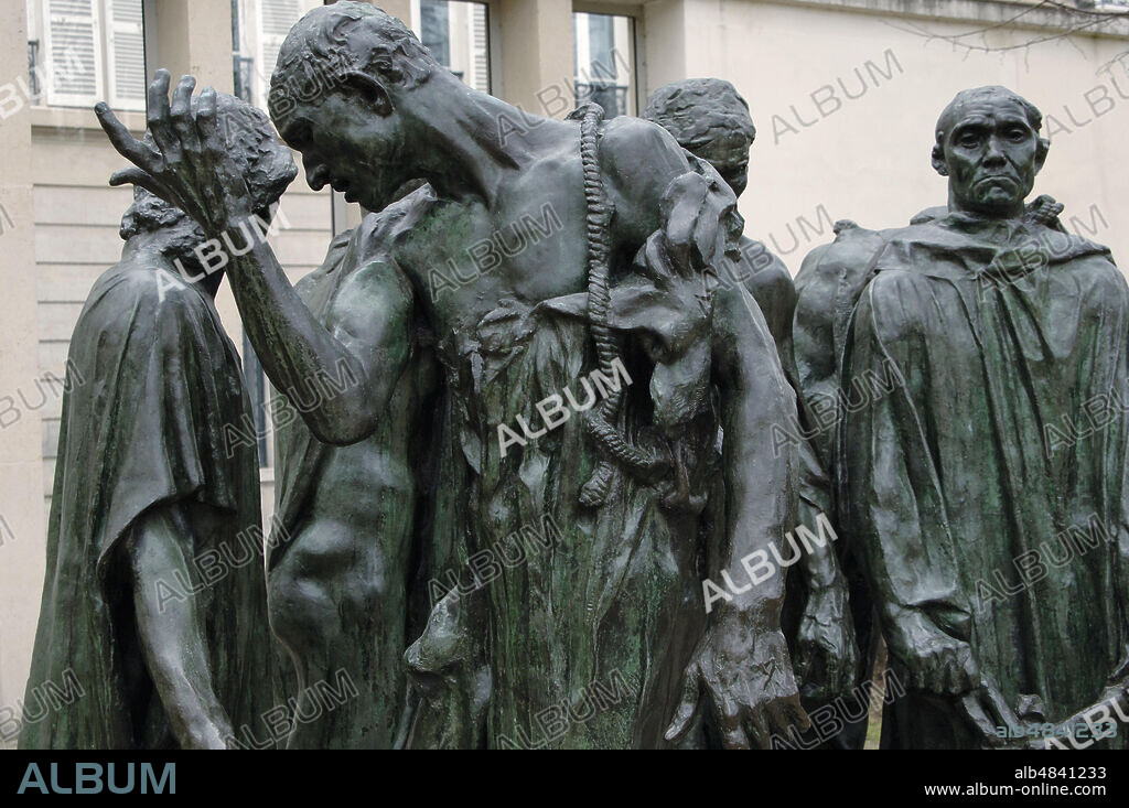 Auguste Rodin (1840-1917). Escultor francés. Los Burgueses de Calais (1885-1895). Bronce. Detalle. Jardín de Esculturas. Museo Rodin. París. Francia.