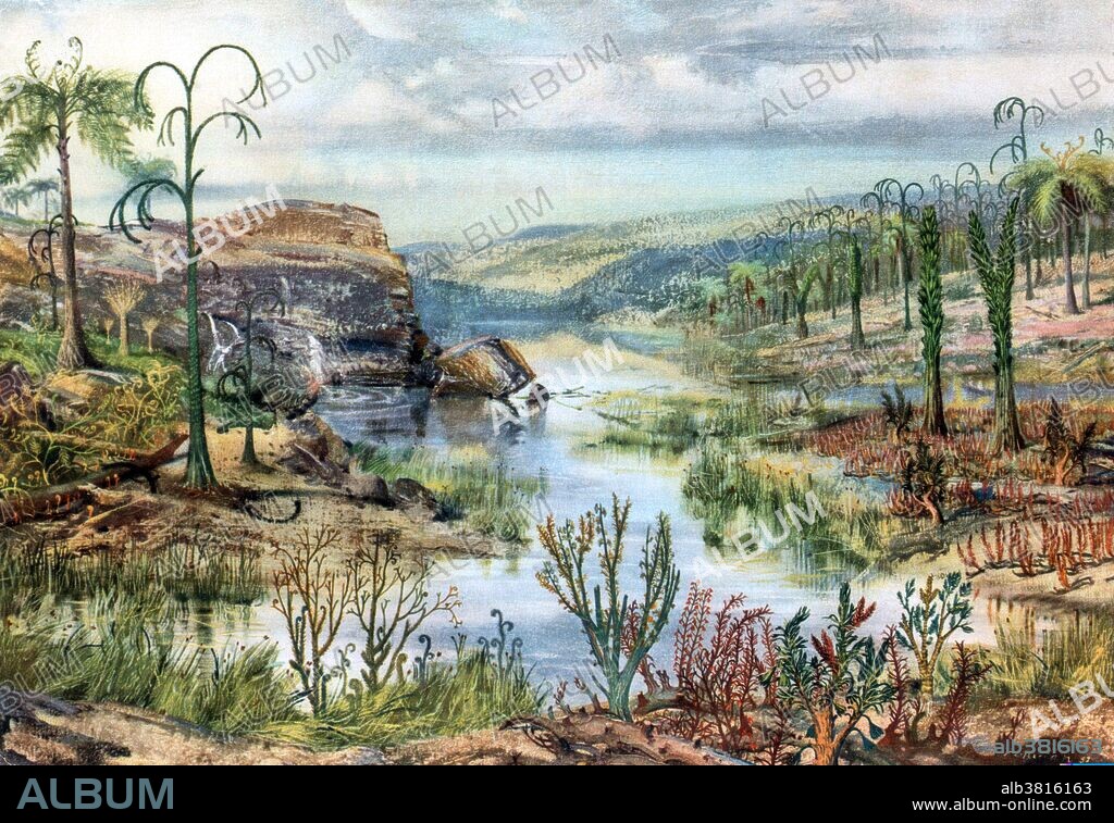 Devonian is the fourth period of the Paleozoic Era, encompassing an interval of geologic time between 418 and 362 million years before present based on radiometric data. The Devonian System encompasses all rocks deposited or formed during the Devonian Period. The Devonian is customarily divided into Lower, Middle, and Upper series and their corresponding epochs. The great diversification and radiation of fish in the Devonian has led to the term "Age of Fishes" for the period.