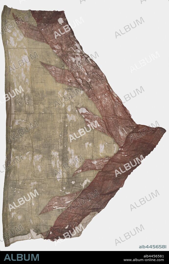 Fragment of a Ship Flag, Fragment of a white ship's flag with red bat cross, flag, colors (as symbol of the state, etc.), anonymous, Spain (possibly), 1570 - 1630, wool, h 310 cm × w 205 cm.