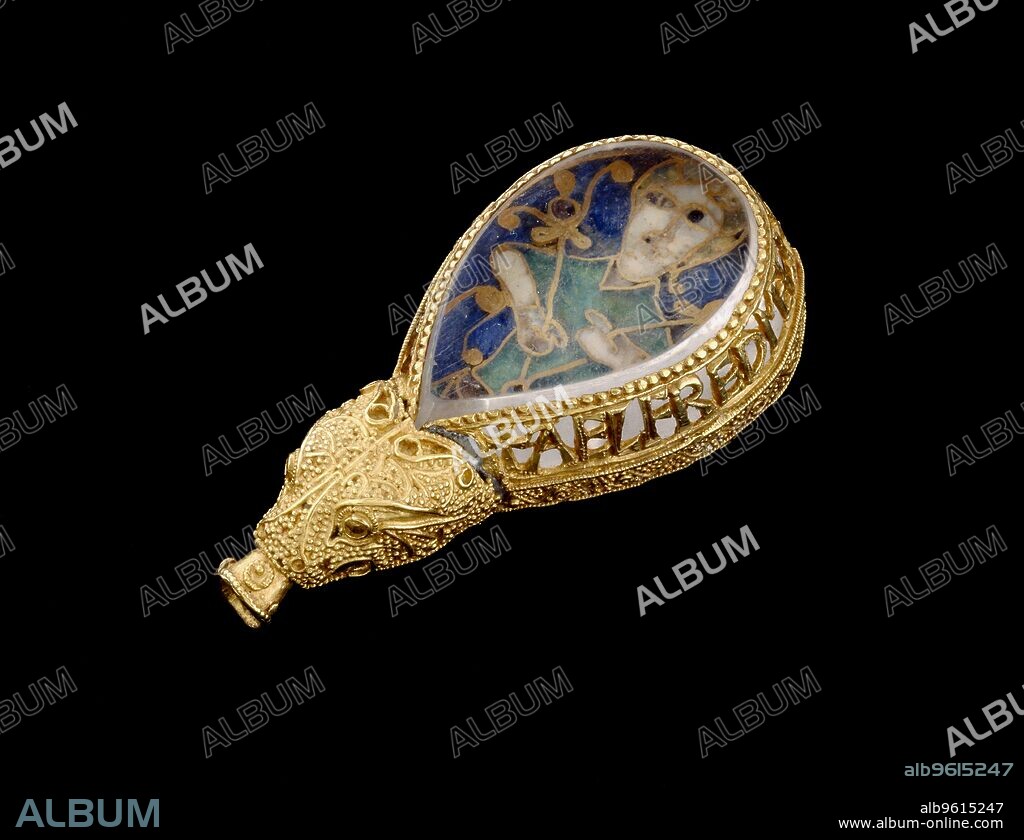 Jewelled terminal of aestel (The Alfred Jewel), 871 - 899.  Dimension: length: 5.2 cm width: Max. 3.1 cm.