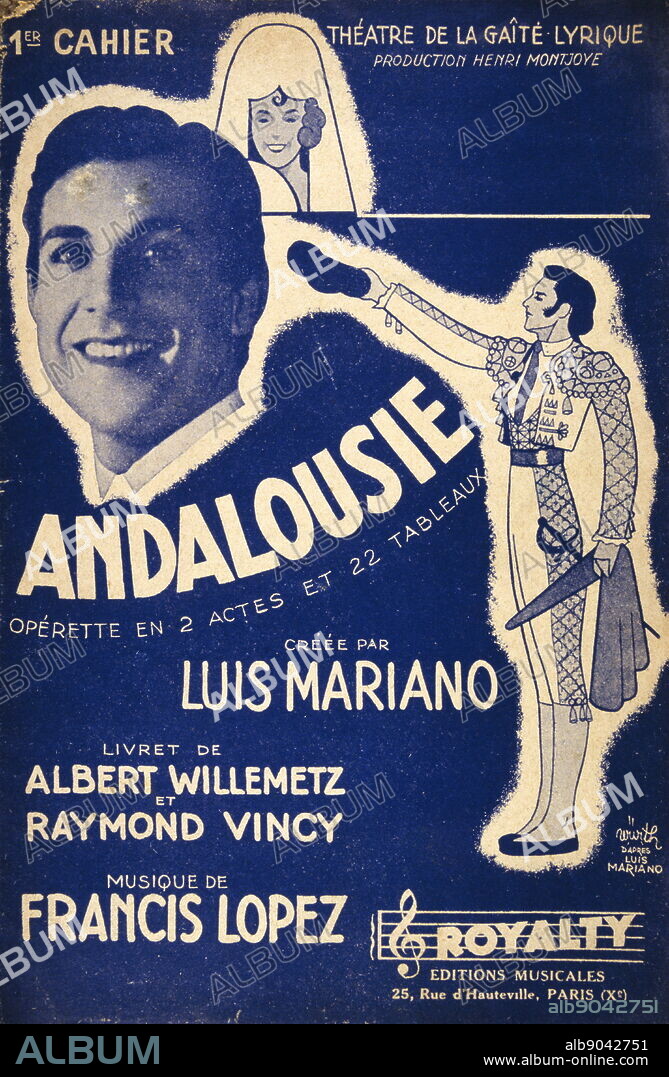 The Dream of Andalusia ( El sueño de Andalucía) is a 1951 French-Spanish musical film directed by Luis Lucia and starring Luis Mariano, Carmen Sevilla and Arlette Poirier.