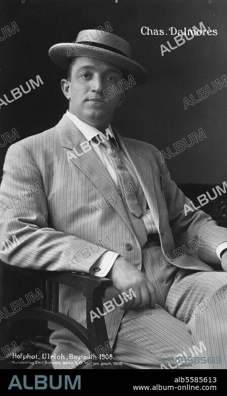 Dalmorès, Charles (originally Henry Alphonse Boin). French singer (Tenor), 21.12.1871 Nancy - 6.12.1939 Hollywood. Portrait photograph, 1908. (Hofphot. Ulrich, Bayreuth). Berlin, Sammlung Archiv für Kunst und Geschichte.
