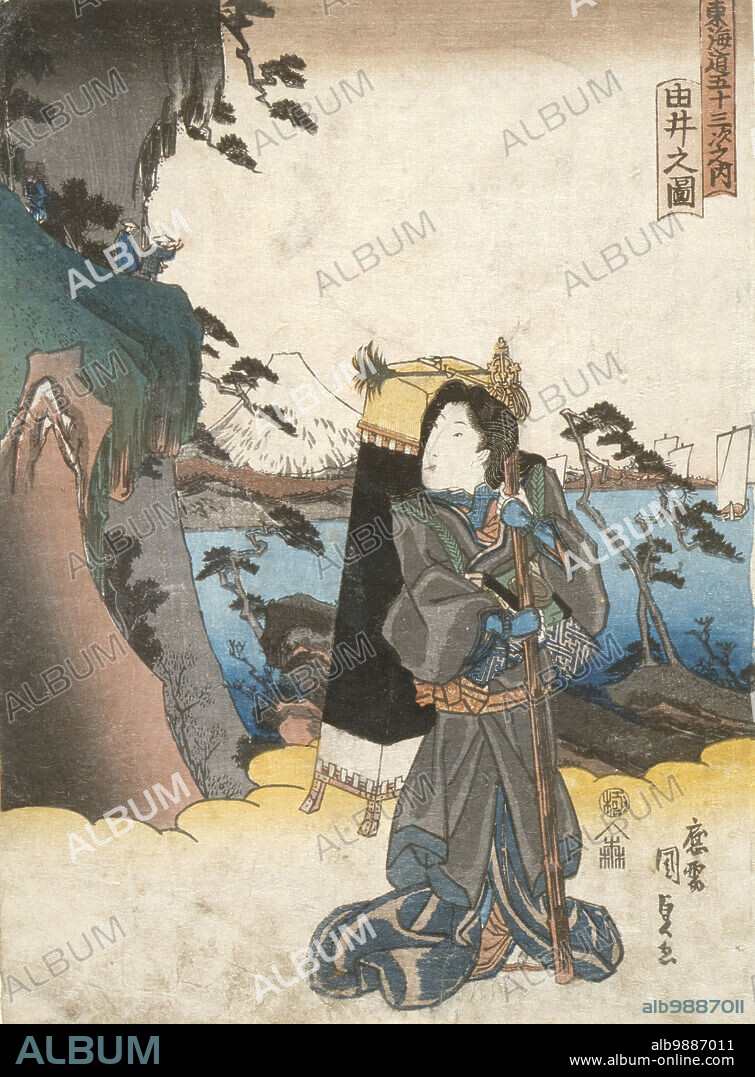 UTAGAWA KUNISADA. YuiZ from the series Fifty-Three Stations of the Tokaido with Beauties, Published in 1838. From Fifty-three Stations on the T¯okaid¯o Road.