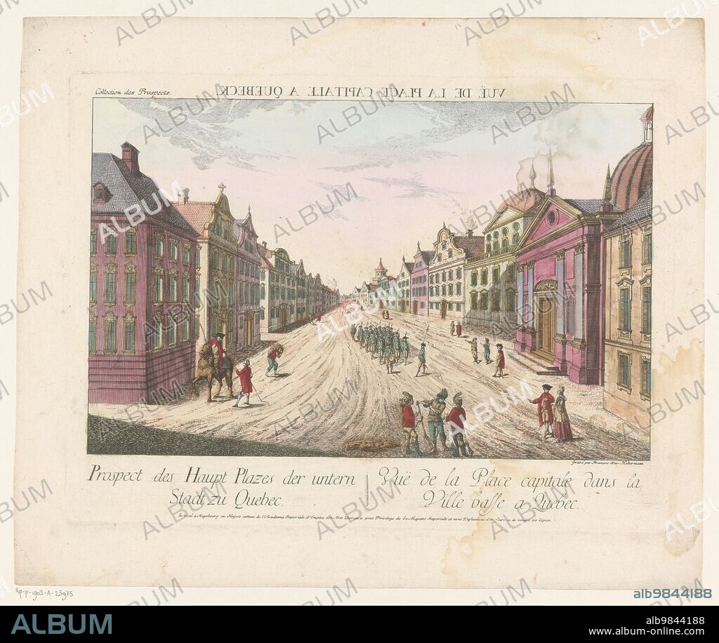 FRANZ XAVIER HABERMANN. View of the main street in Québec, 1755-1779.