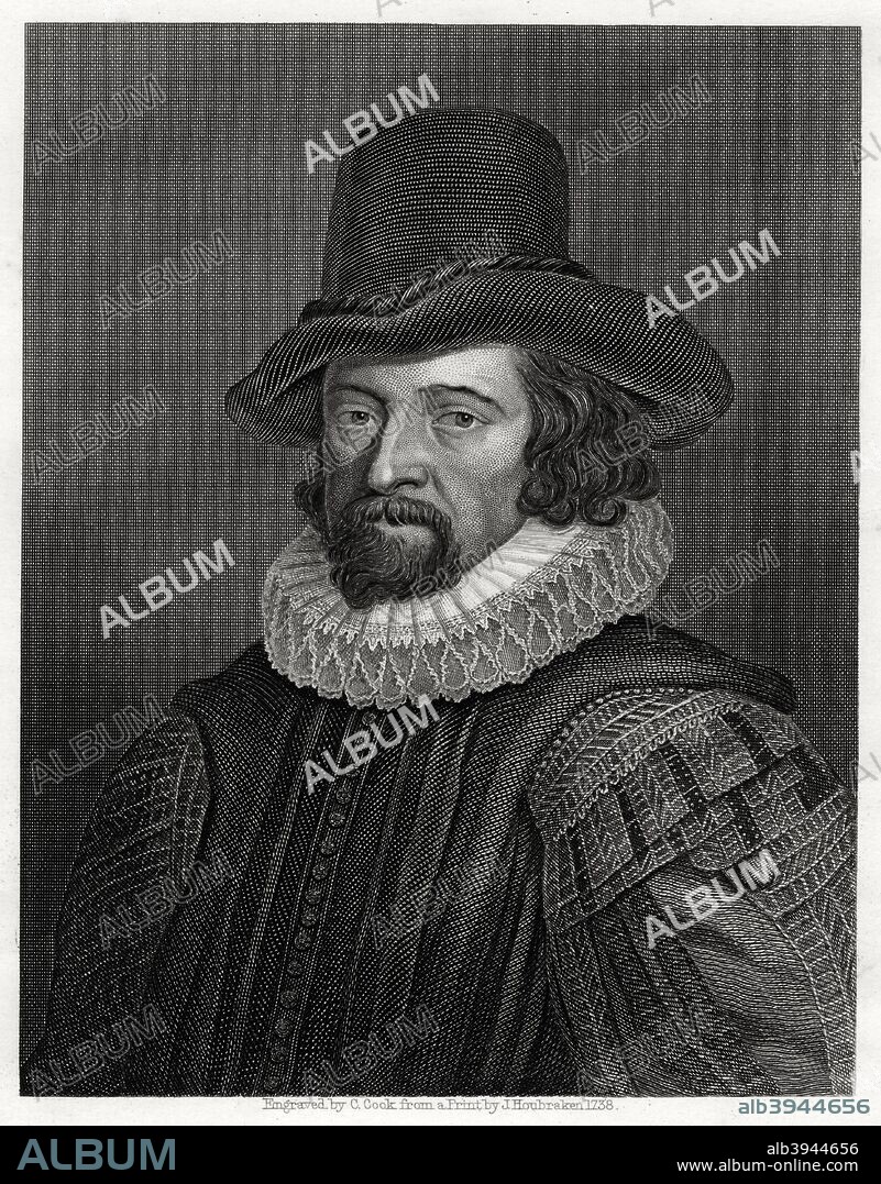 Francis Bacon, Viscount St Albans, English philosopher, scientist and statesman, 19th century. Bacon (1561-1626) became Lord Chancellor in 1618. In science he advocated observation and experiment as a method of enquiry rather than Aristotelian deductive logic.