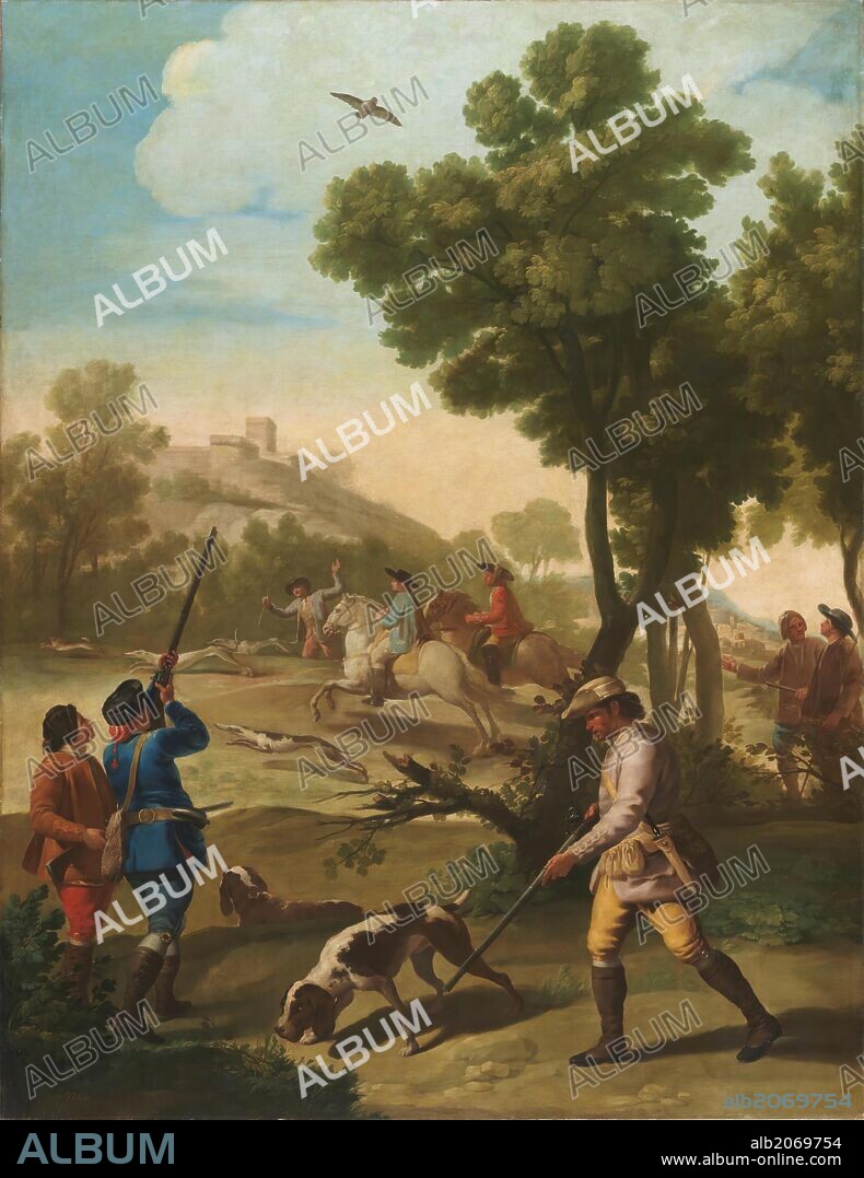 Francisco de Goya y Lucientes / 'Partida de caza', 1775, Escuela Española, Óleo sobre Lienzo, 290 cm x 226 cm, P02857.